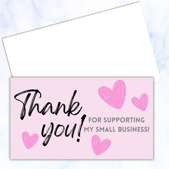 ♥️ 5x25 / 50 Thank you cards - Picture 2 of 4